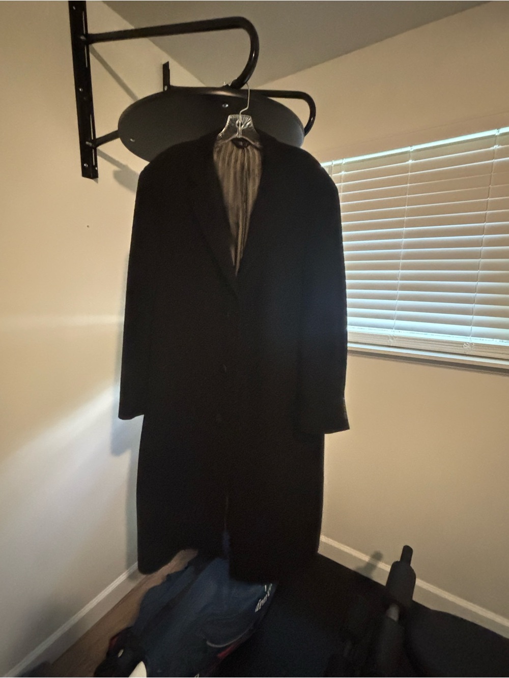 Vintage Italian Wool & Cashmere Full-Length Overcoat | Satin Lined | Water Repel